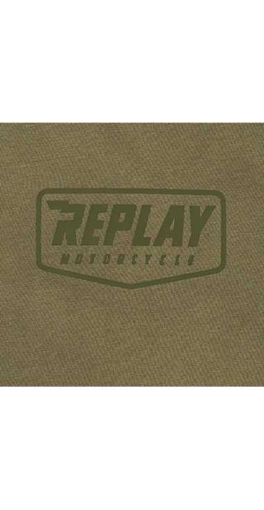 REPLAY MOTORCYCLE ガーメントダイ ロゴプリントTシャツ 詳細画像